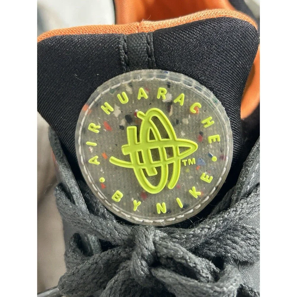 Nike Air Huarache Crater Premium Black Atomic Orange DQ5013-001 Mens Size 10